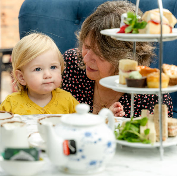Afternoon tea in Autumn in the Coach House